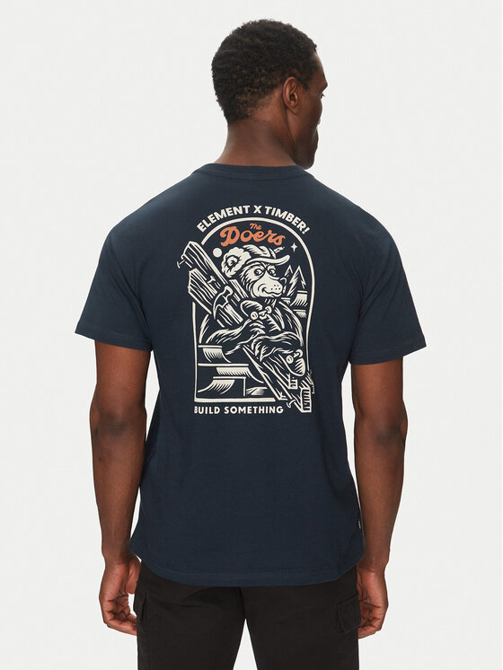 Element Element T-shirt ELYZT00520 Tamnoplava Regular Fit