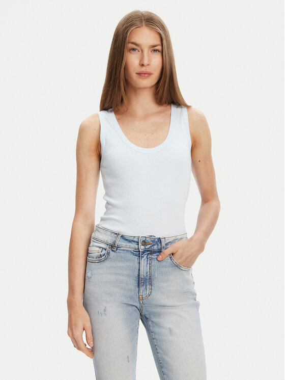 United Colors Of Benetton United Colors Of Benetton Top 3GA2DH010 Světle modrá Slim Fit