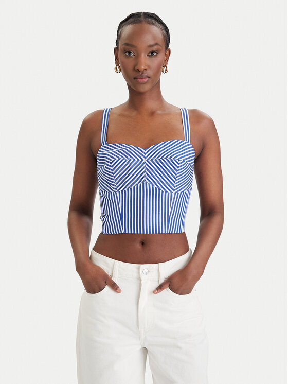 Guess Guess Top W6GH38 W1848 Albastru Regular Fit