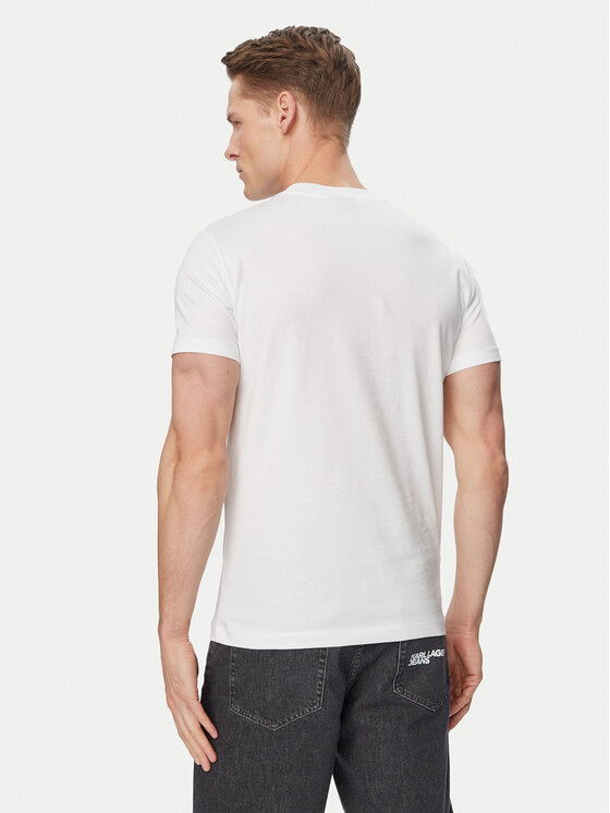 Karl Lagerfeld Jeans Karl Lagerfeld Jeans T-Shirt B2M17046 Biały Slim Fit