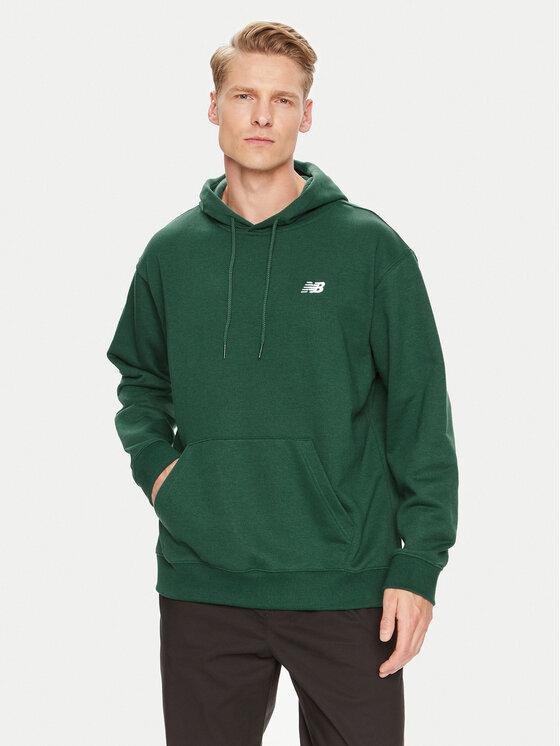 New Balance New Balance Majica dugih rukava Small Logo MT41508 Zelena Regular Fit