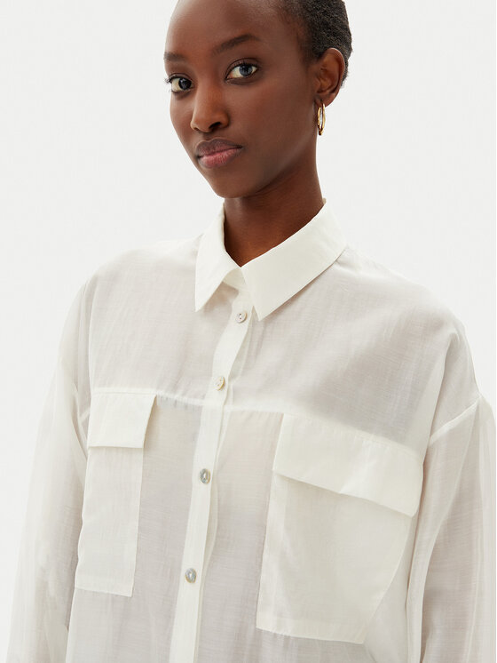 Rinascimento Rinascimento Сорочка CFC0123656003 Écru Relaxed Fit