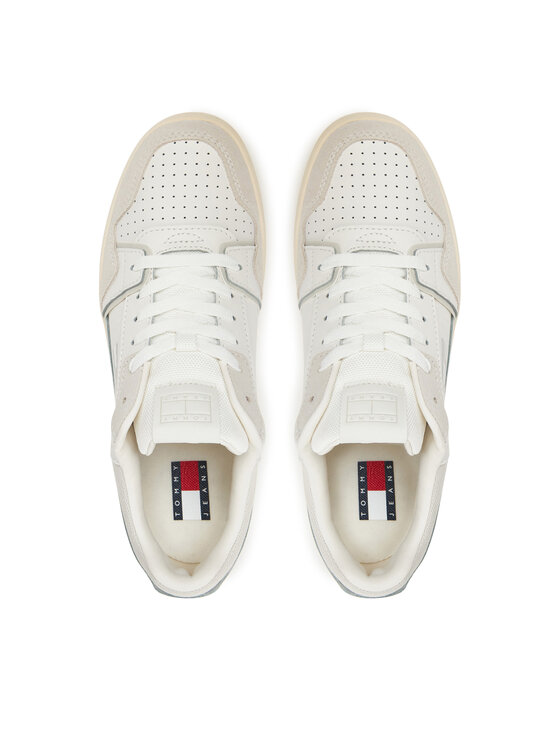 Tommy Jeans Tommy Jeans Sneakersy Tjw Retro Basket Sneaker EN0EN02818 Écru
