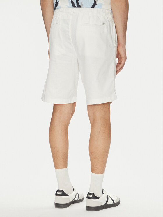 Jack&Jones Jack&Jones Kratke hlače iz tkanine Jaiden 12274968 Bela Relaxed Fit