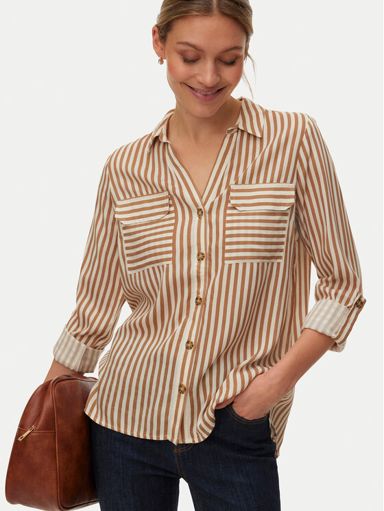 Vero Moda Vero Moda Ing Bumpy 10275283 Bézs Regular Fit