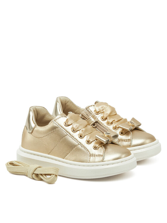 Calvin Klein Jeans Calvin Klein Jeans Sneakersy Sneaker Bassa Allacciata V1A9-83044-0220 Złoty