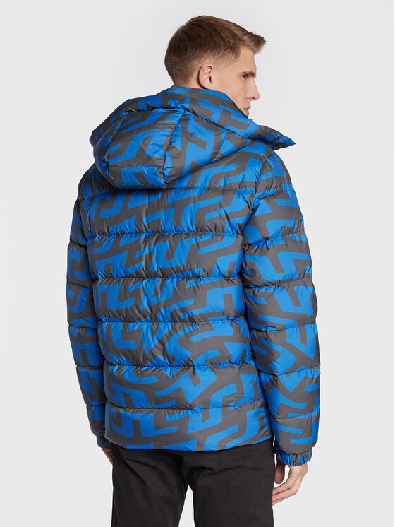 J.Lindeberg J.Lindeberg Kurtka puchowa Sphere Print AMOW06668 Granatowy Regular Fit