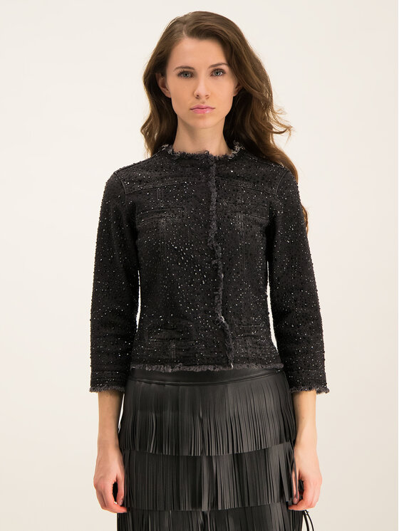 Liu Jo Liu Jo Джинсова куртка Giacca Corta Kate U69057 D4368 Чорний Regular Fit