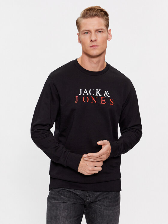 Jack&Jones Džemperis ar kapuci 12244404 Melns Standard Fit