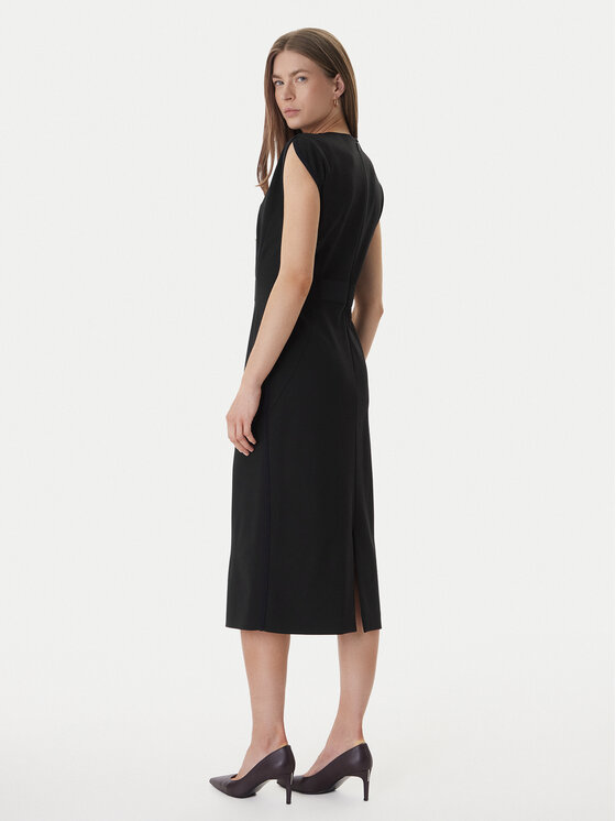 BOSS BOSS Коктейлна рокля Detira1 50551898 Черен Slim Fit