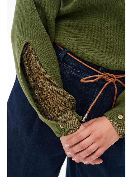 blue shadow blue shadow Sweter Alexis Zielony Regular Fit