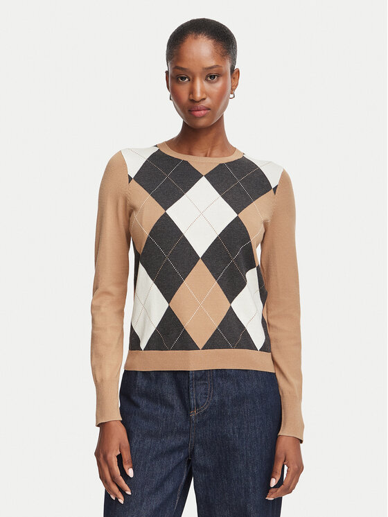 Marella Marella Pullover Carabo 2625366131 Hellbraun Regular Fit