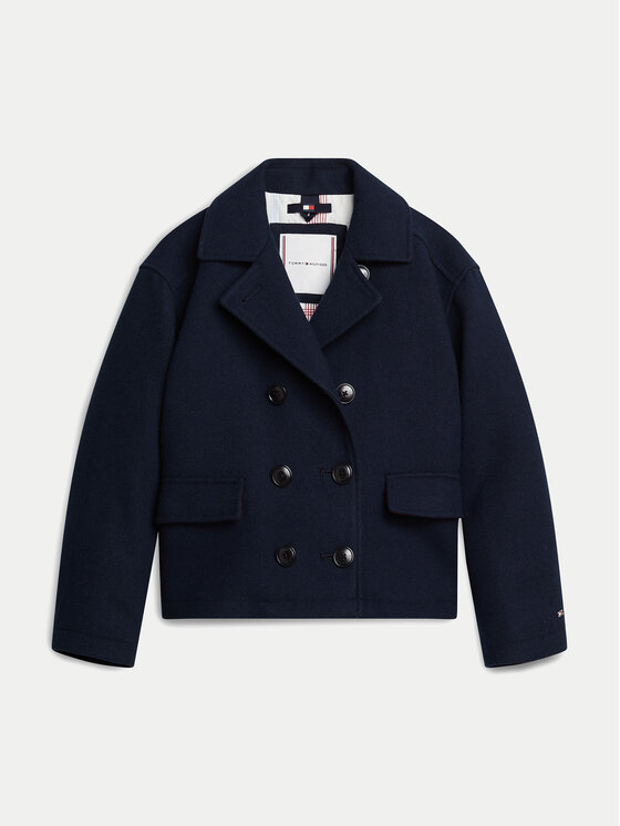 Tommy Hilfiger Tommy Hilfiger Płaszcz przejściowy KG0KG08053 Granatowy Regular Fit