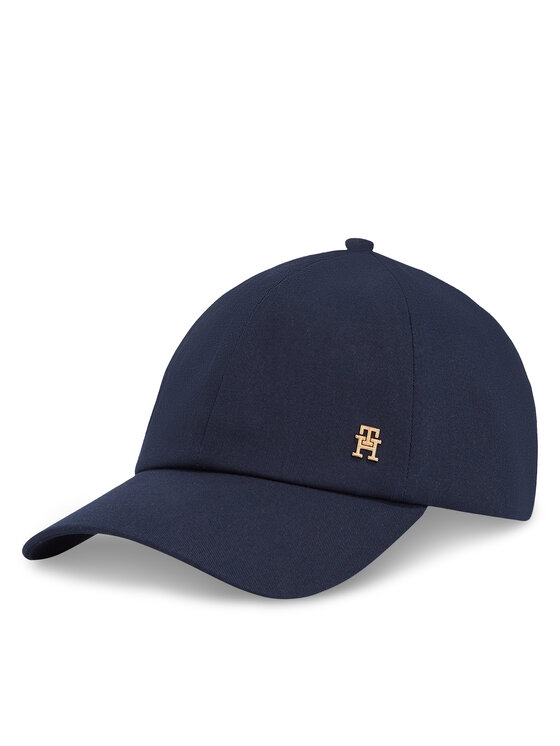 Șapcă Tommy Hilfiger Elevated Chic Soft Cap AW0AW17138 Albastru
