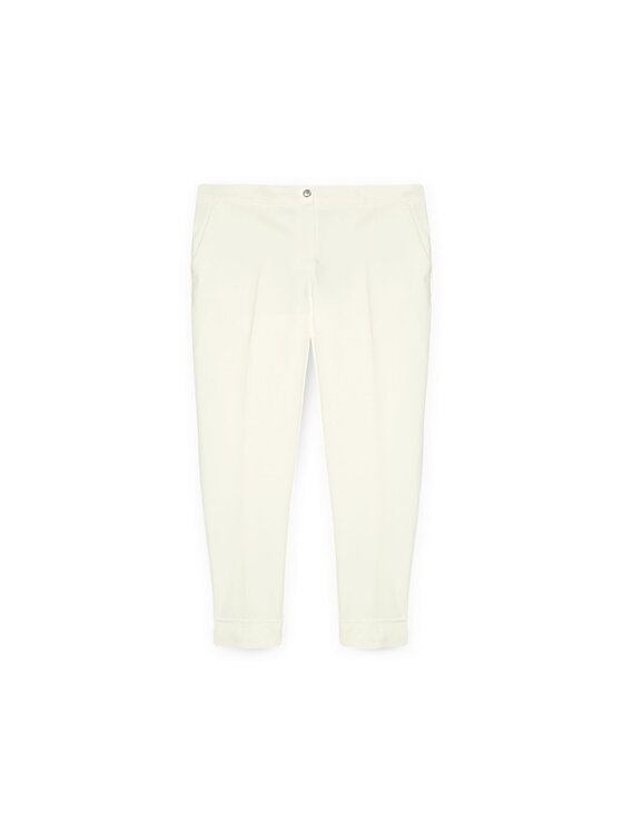 Fiorella Rubino Fiorella Rubino Spodnie materiałowe P609L002190N011 Biały Regular Fit