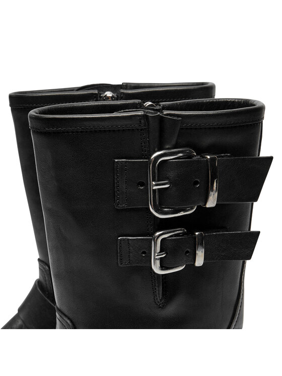 AGL AGL Μποτάκια Chunky Biker D756589PGKD0711013 Μαύρο