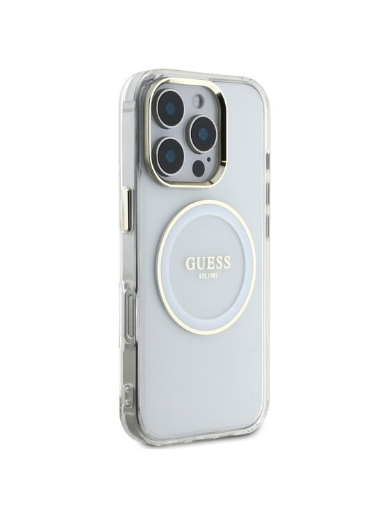 Guess Guess Etui na telefon iPhone 16 Pro Biały