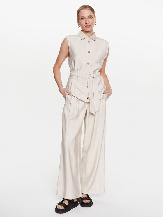 Moss Copenhagen Moss Copenhagen Spodnie materiałowe Joanita 17336 Beżowy Relaxed Fit