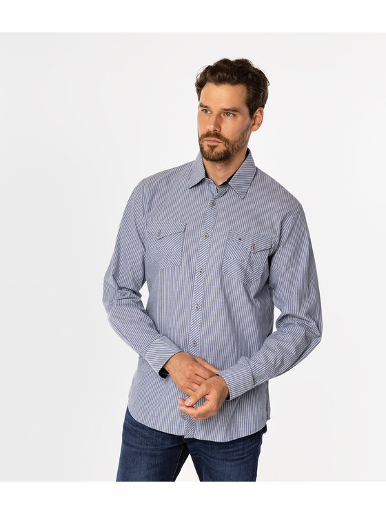 Lee Cooper Lee Cooper Koszula MALT Niebieski Slim Fit
