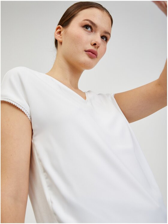 Orsay Orsay T-Shirt 100232-001000__L Biały Regular Fit