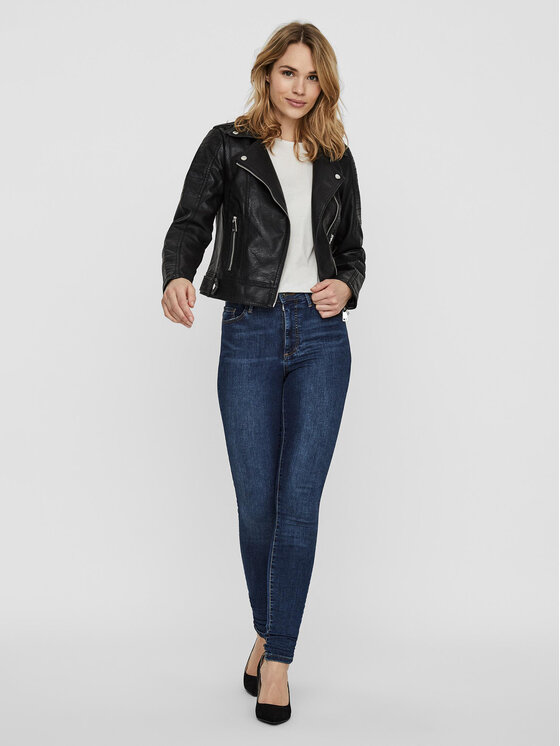 Vero Moda Vero Moda Kurtka z imitacji skóry Kerri 10228728 Czarny Regular Fit