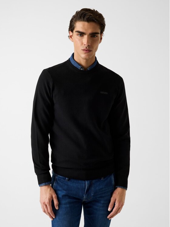 Guess Guess Sweter 180301 Czarny Classic Fit