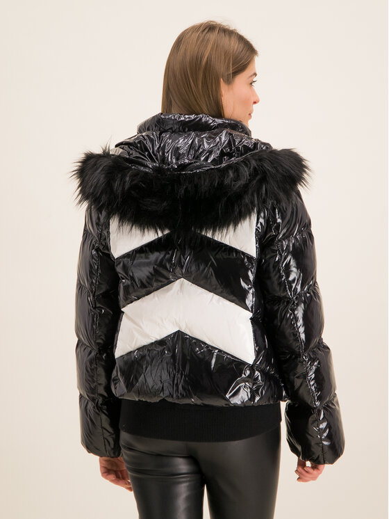 MICHAEL Michael Kors Doudoune Color Block Cire Hooded Puffer MH92J40D2W Noir Regular Fit Modivo