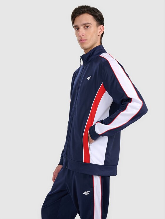 4F 4F Μπλούζα 4FRAW25TSWSM2459-31S Σκούρο μπλε Regular Fit