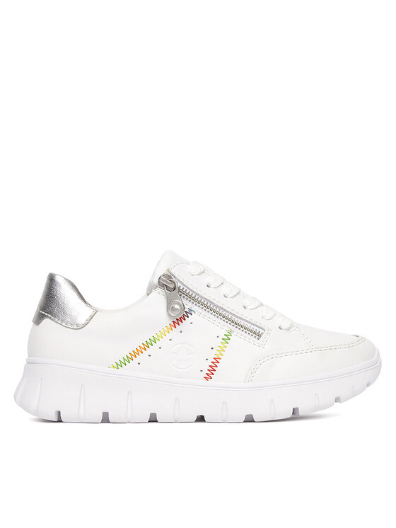 Rieker Rieker Sneakersy N1313-80 Bílá