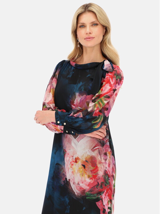 Potis & Verso Potis & Verso Sukienka elegancka Scarlett Granatowy Regular Fit
