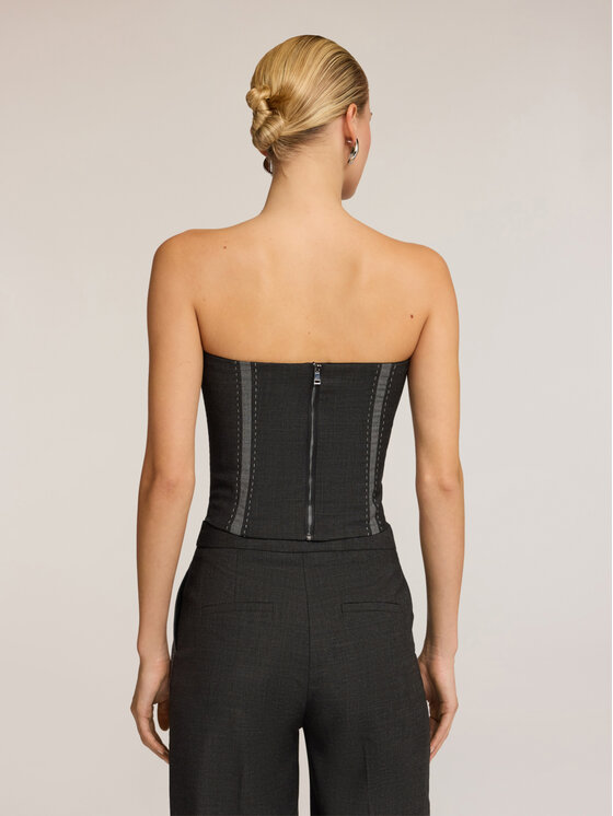 Motivi Motivi Top D767Q000496N023 Grigio Slim Fit