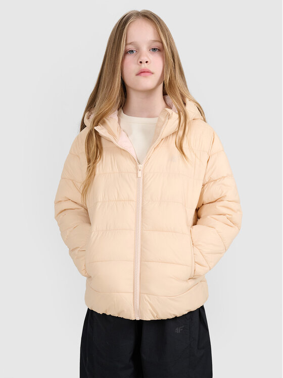 4F 4F Kurtka puchowa OUTERWEAR Beżowy Regular Fit