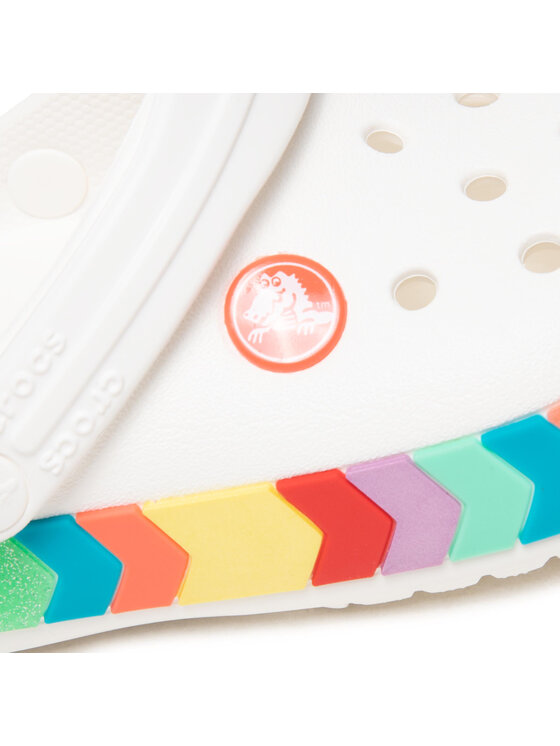Crocs Crocs Šlepetės Crocband Chevron Beaded Clog K 207007 Balta