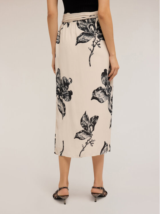 Motivi Motivi Spódnica midi 1260Q001122N0S1 Czarny Regular Fit