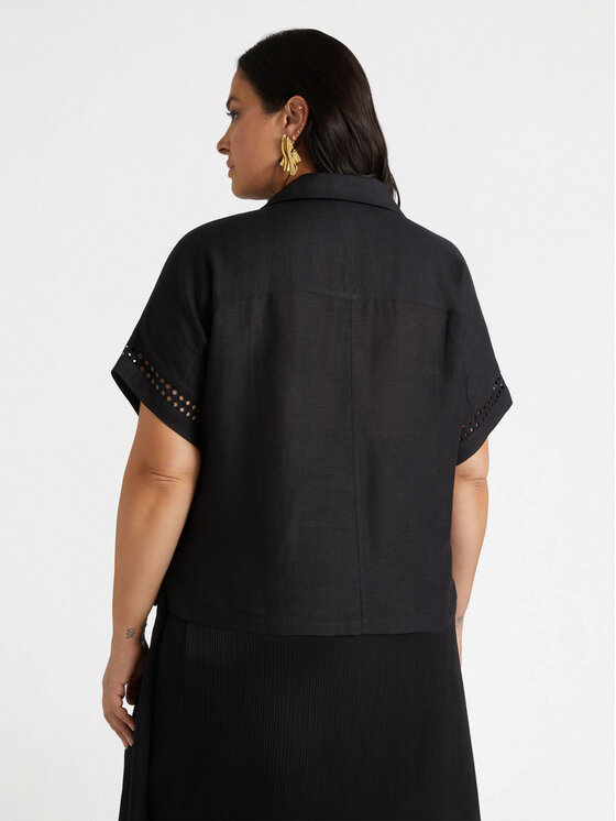 Fiorella Rubino Fiorella Rubino Bluzka 2779T002277N033 Czarny Boxy Fit