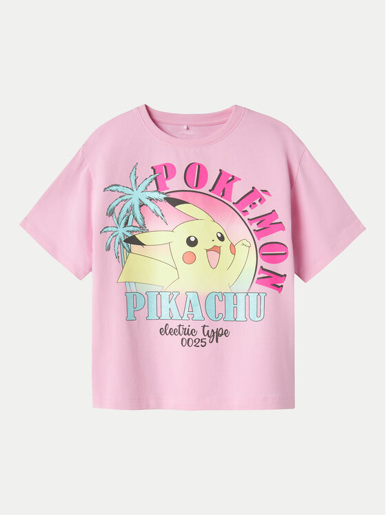 NAME IT NAME IT T-Shirt Fami Pokemon 13240888 Różowy Standard Fit