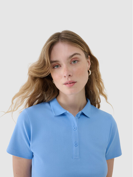 4F 4F Polokošile 4FWMM00TPTSF365-32S Modrá Slim Fit