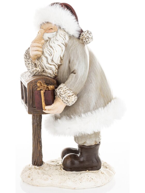 MIAhome MIAhome Figurka świąteczna Święty Mikołaj SEDUTA-2 Szary