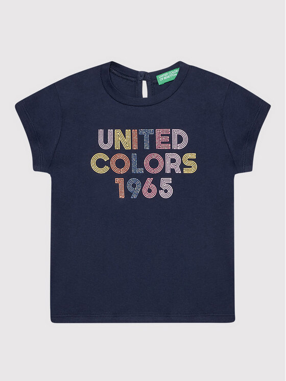United Colors Of Benetton United Colors Of Benetton Póló 3I1XC1527 Sötétkék Regular Fit