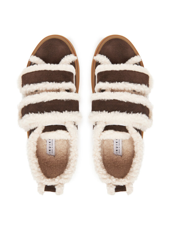 Inuikii Inuikii Sneakers Shearling Low Velcro 1001.001.0231 Braun