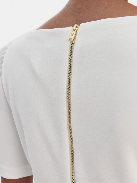 DKNY DKNY Φόρεμα κοκτέιλ DD6A1666 Εκρού Slim Fit