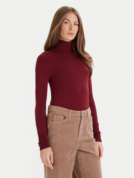 ONLY ONLY Bluză cu gât Venice 15183772 Vișiniu Regular Fit