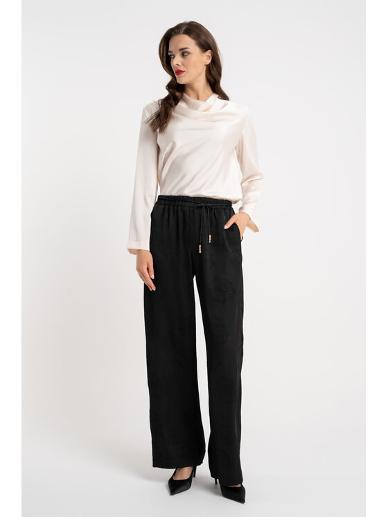 CLICK CLICK Παντελόνι υφασμάτινο 30-462 Μαύρο Loose Fit