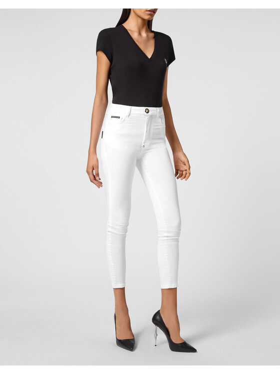 PHILIPP PLEIN PHILIPP PLEIN Jeansy 4437 Biały Comfort Fit