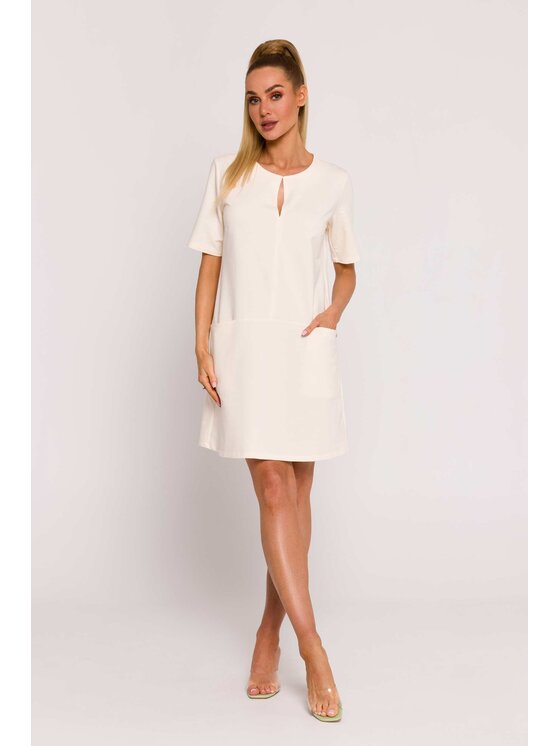 Made of Emotion Made of Emotion Abito da sera M788 Écru Generous Fit