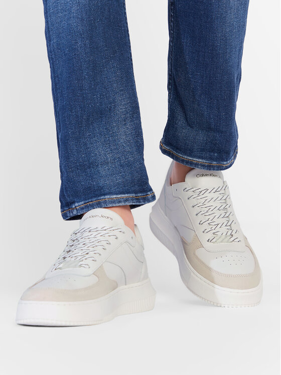Calvin Klein Jeans Calvin Klein Jeans Laisvalaikio batai Chunky Cupsole Gel Backtab YM0YM00554 Balta