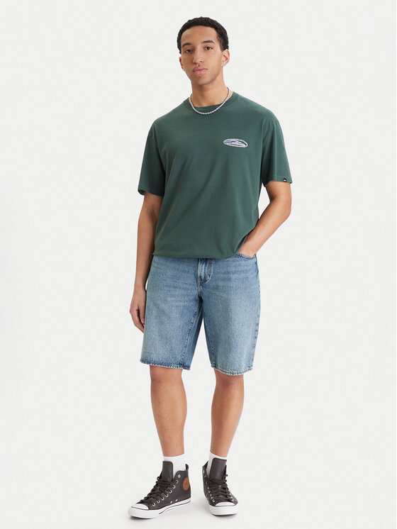 Quiksilver Quiksilver Tričko Quikglobe EQYZT08295 Zelená Comfort Fit
