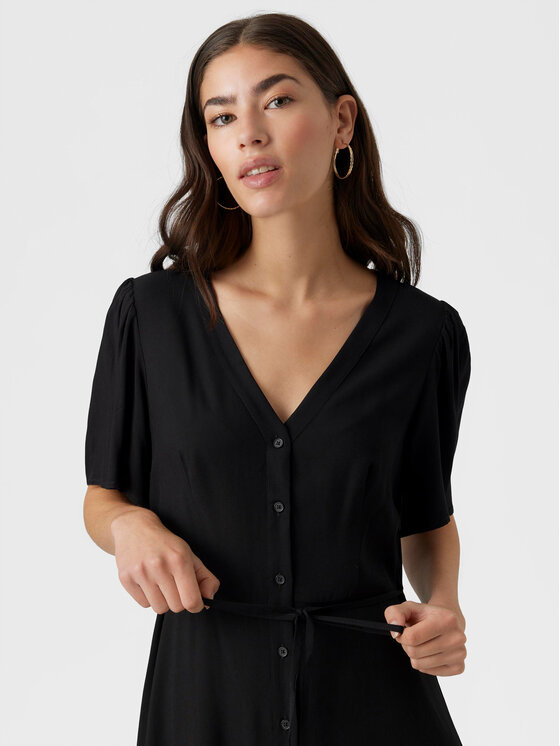 Vero Moda Vero Moda Letné šaty Alba 10292845 Čierna Regular Fit