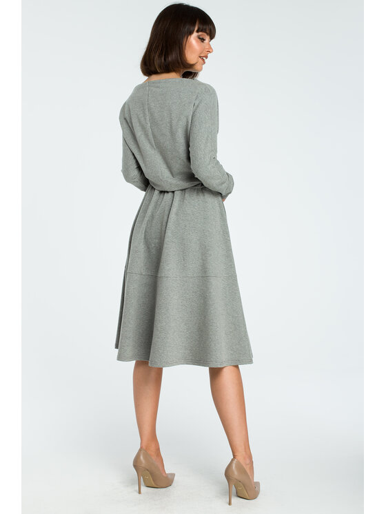 BeWear BeWear Každodenné šaty B087 Sivá Regular Fit