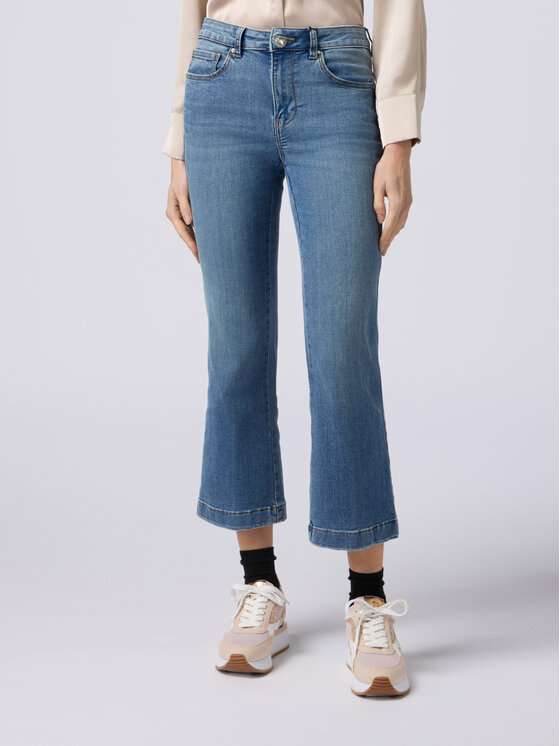 Oltre Oltre Jeans P490R008170N024 Turchese Flare Fit